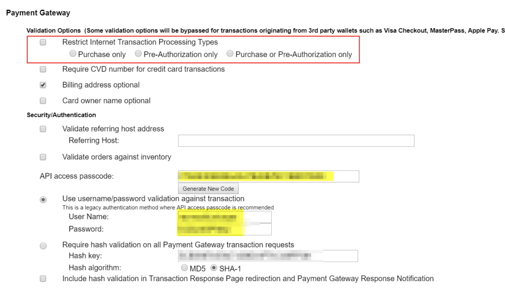 Kreditkarten authorisation formular